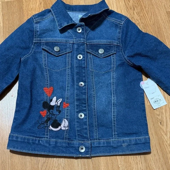 Minnie Mouse Embroidered Jean Jacket Size 7 - Picture 4 of 12